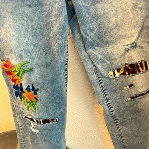 Funky Embroidered Denim
